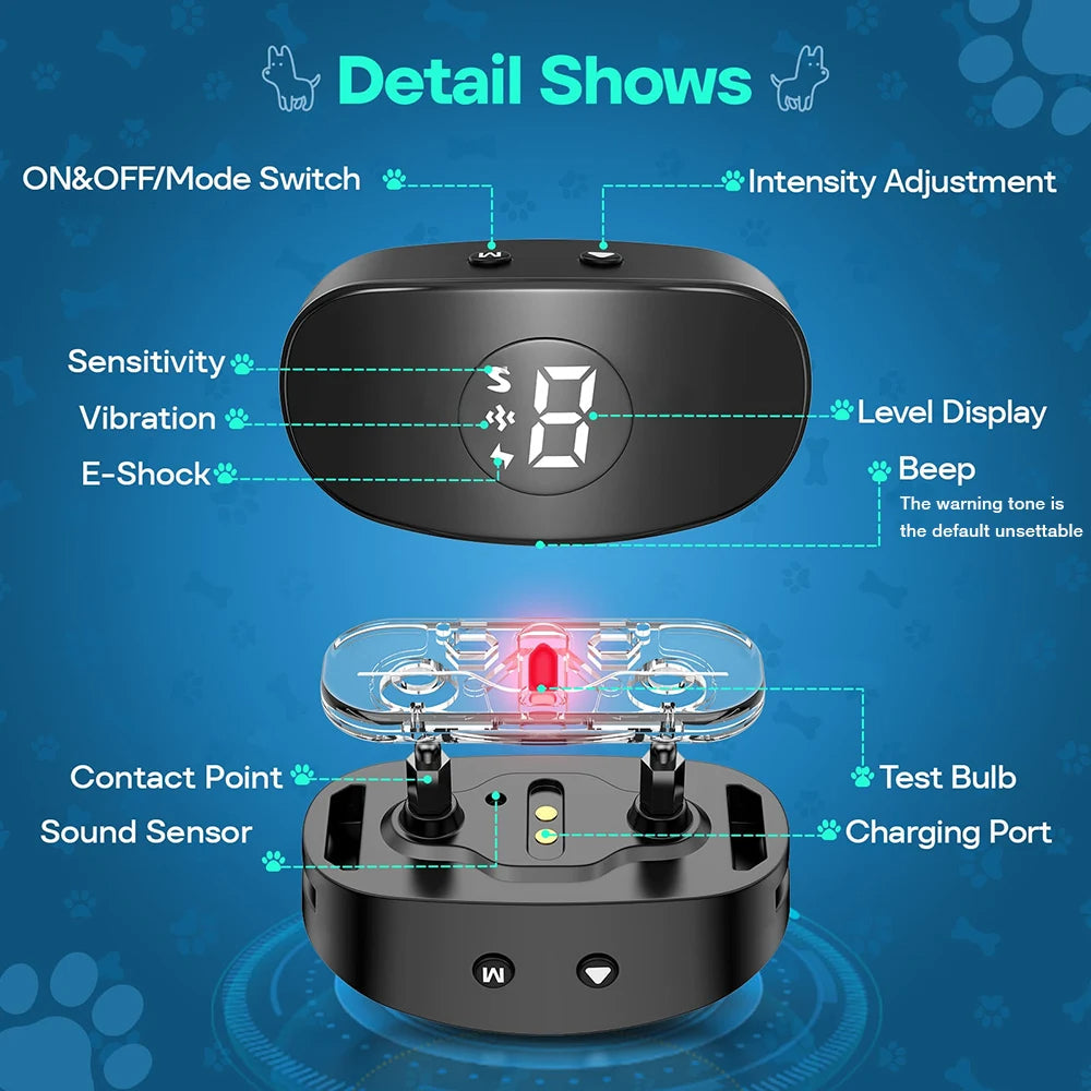 Humane No Bark Dog Collar with Vibration Mode