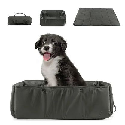 Compact Foldable Pet Bed & Carrier for Outdoor Use