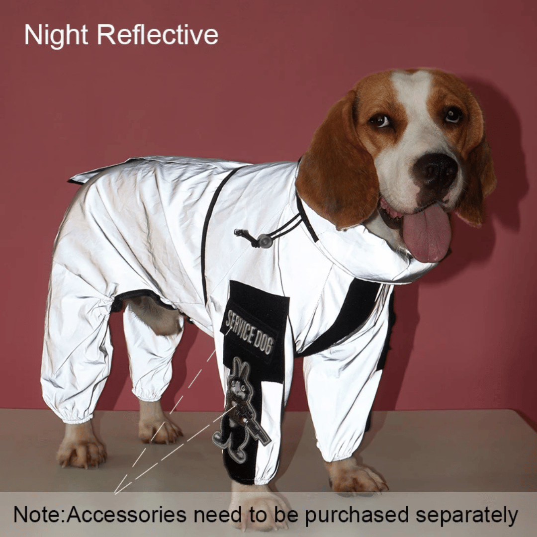 Waterproof Dog Rain Jacket with Adjustable Hood