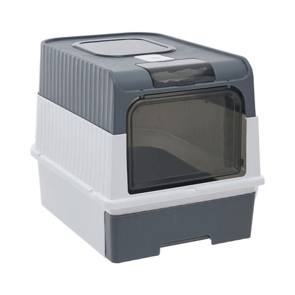 Odor Control Cat Litter Box with Easy Clean Tray