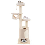 Large Cat Tower with Plush Perches and Hammock