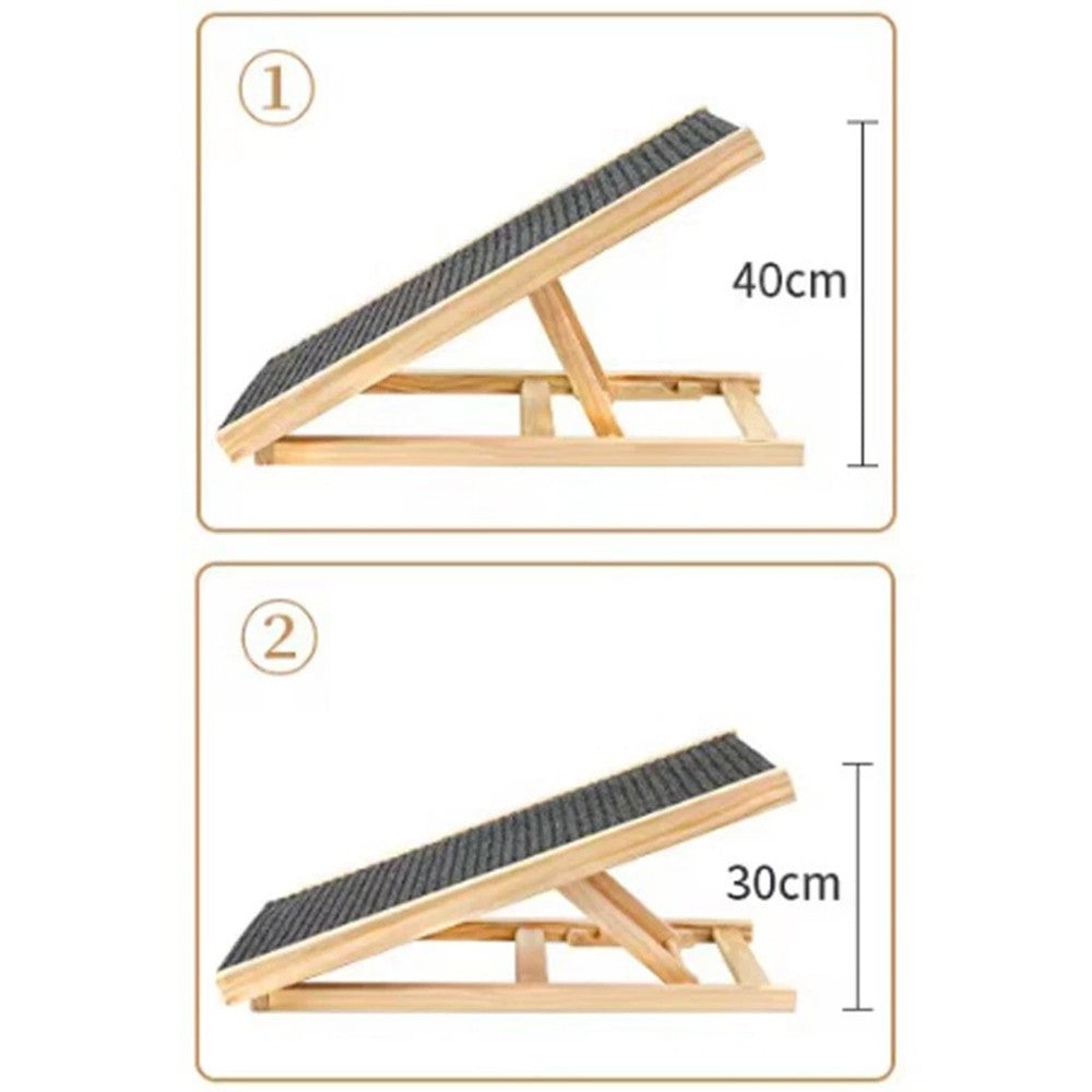 Adjustable Heights Dog Pet Ramp Foldable Stairs Non-Slip Ramp for Car Bed Sofa