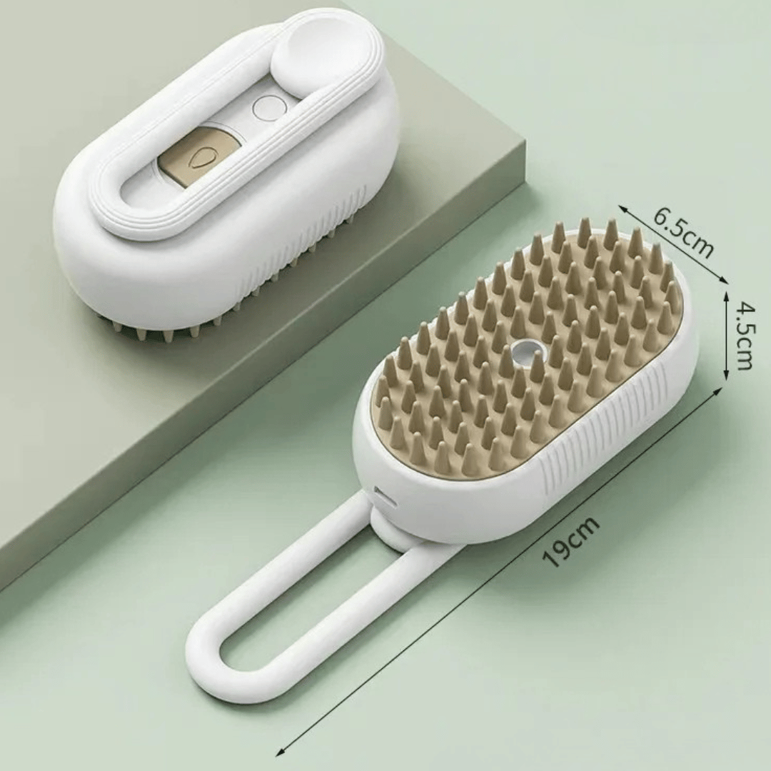 Dual Action Pet Brush with Spray for Massage Detangling