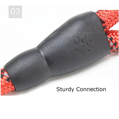 Durable Pet Leash with Padded Grip & Hi-Vis Rope