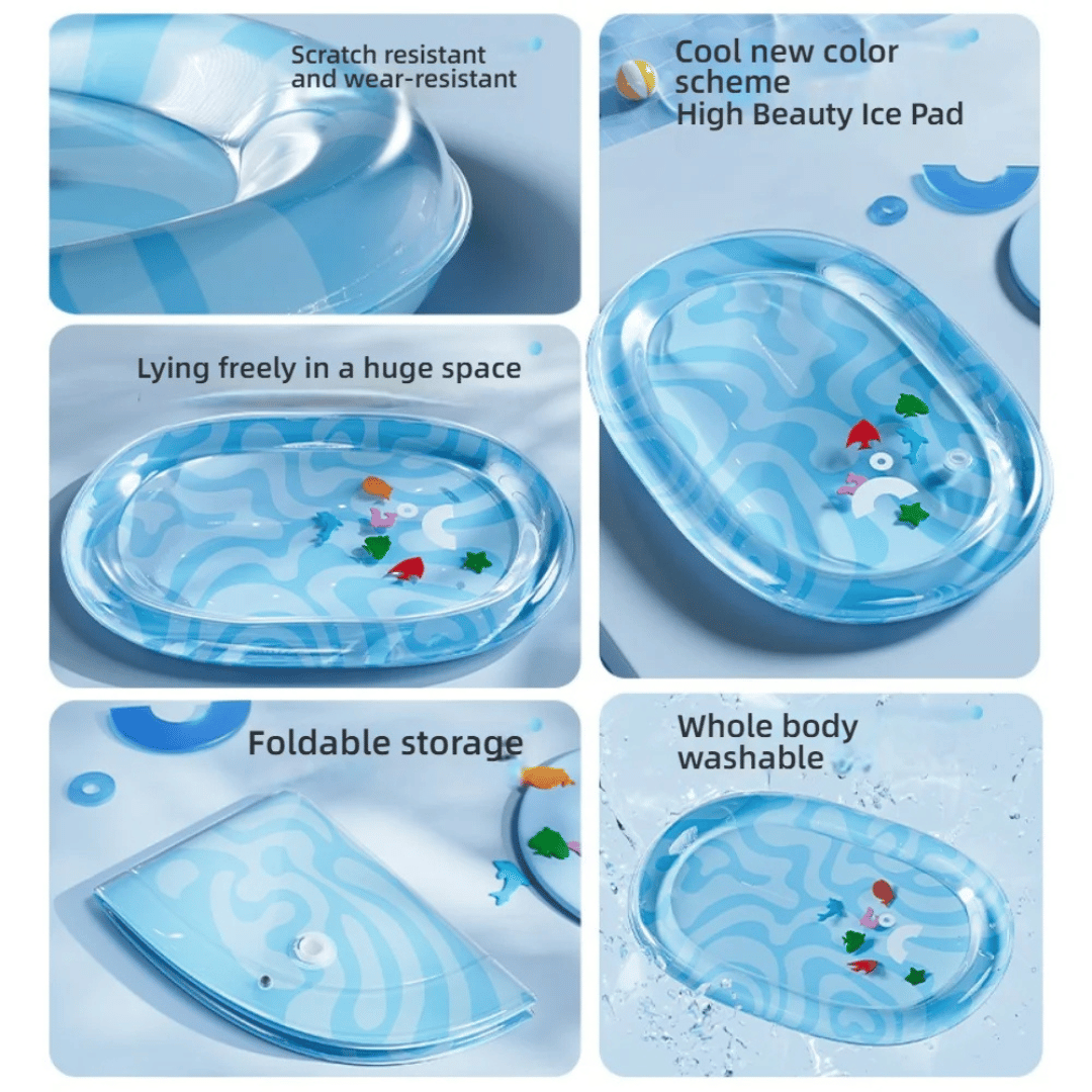 Cooling Pet Bed with Soft Bolsters for Summer Relaxation
