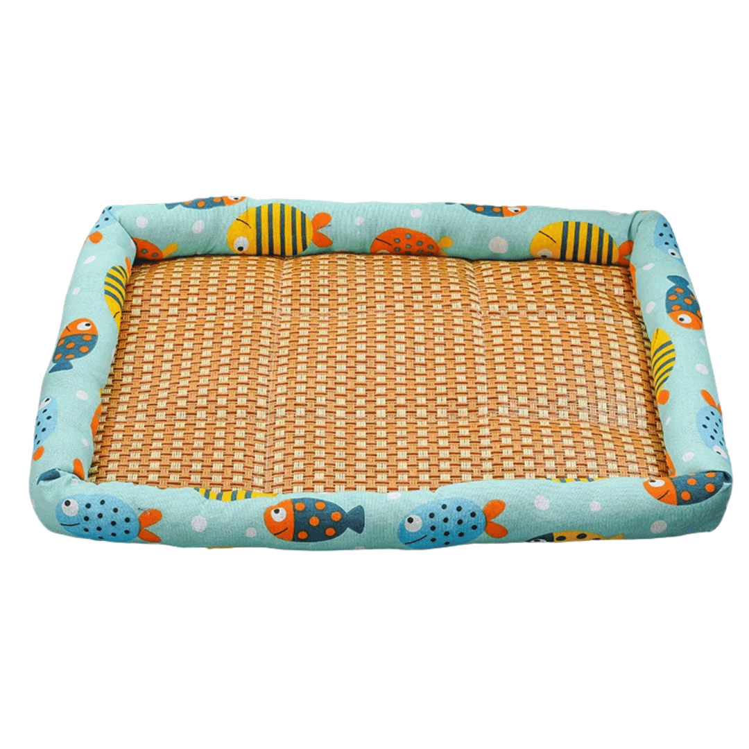 Comfy Wicker Pet Bed for Dogs and Cats