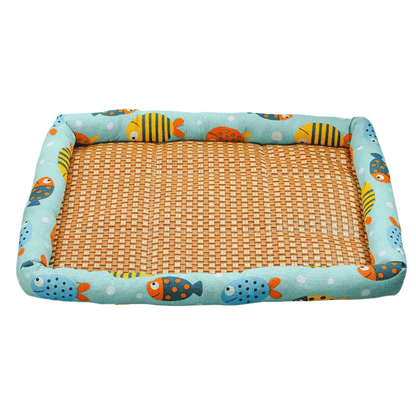 Comfy Wicker Pet Bed for Dogs and Cats