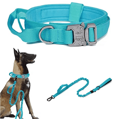 Strong Tactical Dog Collar and Leash Set for Big Dogs