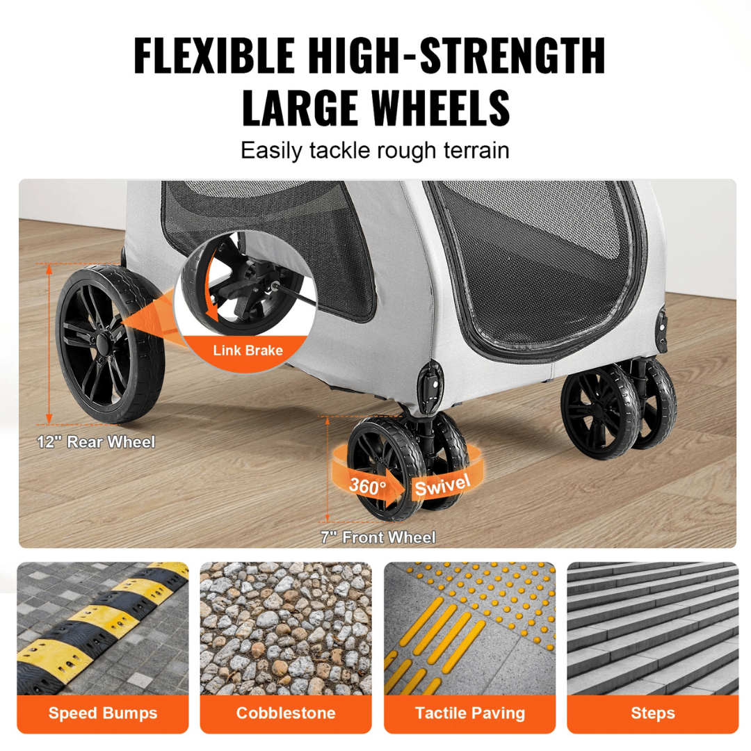 Large Pet Stroller for Big Dogs up to 72kg