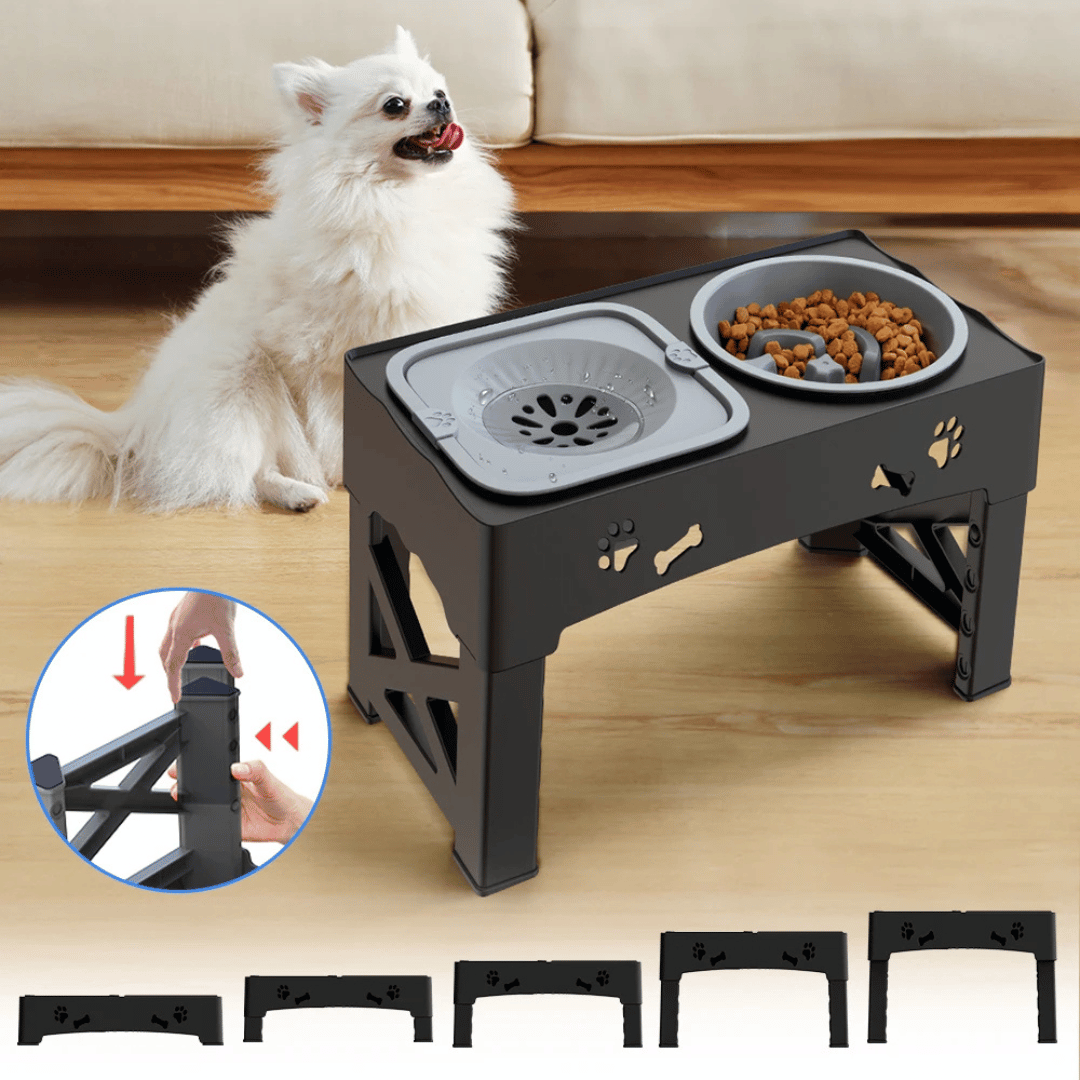 Easy Feed Elevated Dog Bowl Stand | Adjustable Pet Feeder