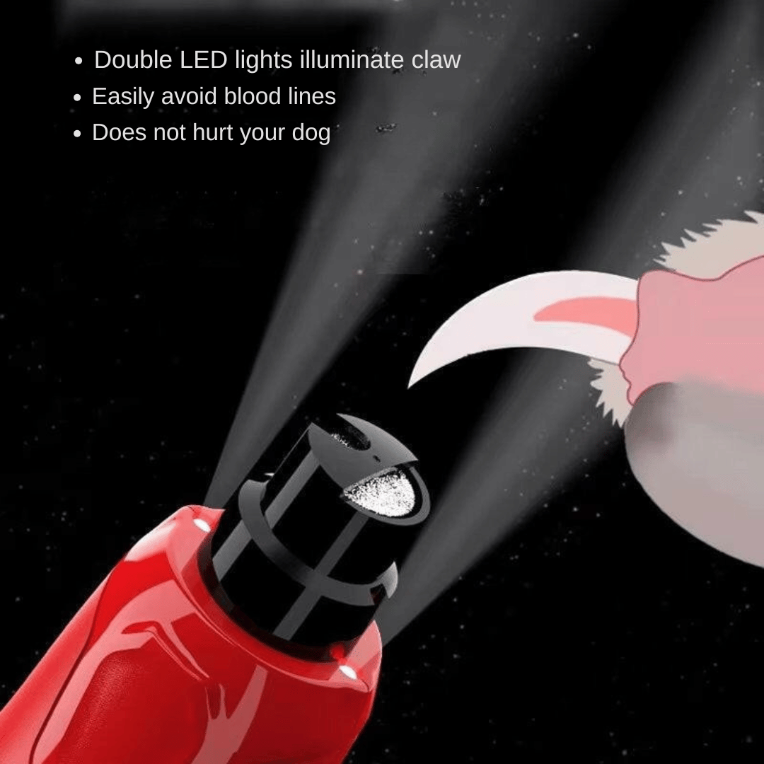Quiet Pet Nail Trimmer with LED and Adjustable Speed
