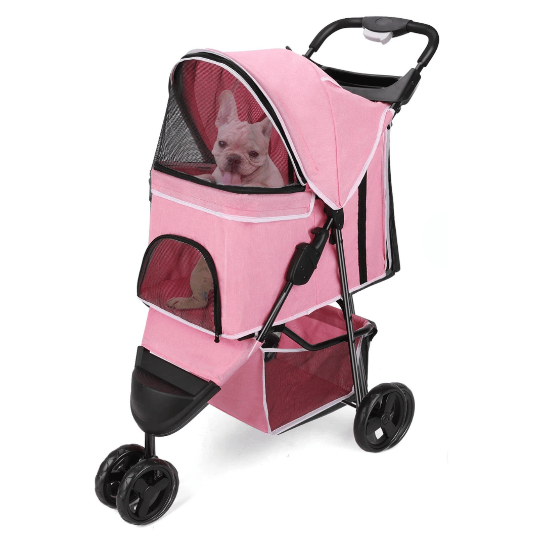 Lightweight Pet Stroller with Large Storage Compartment