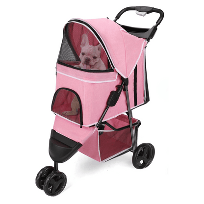 Lightweight Pet Stroller with Large Storage Compartment