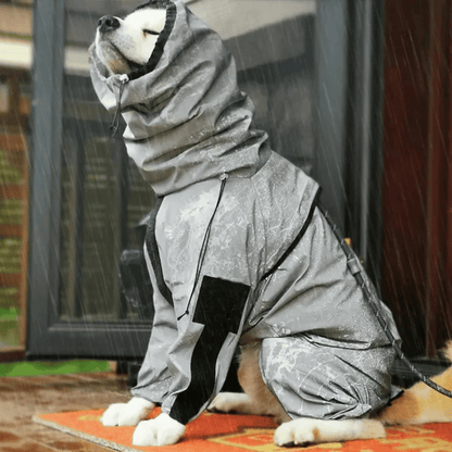 Waterproof Dog Rain Jacket with Adjustable Hood
