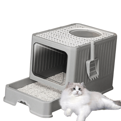 Large Hidden Cat Litter Box with Easy Clean Tray