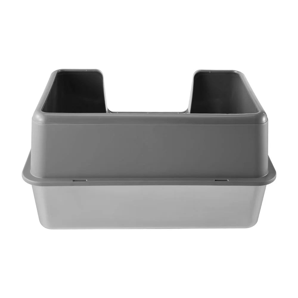 Large Covered Cat Litter Box with Metal Pan & Scoop