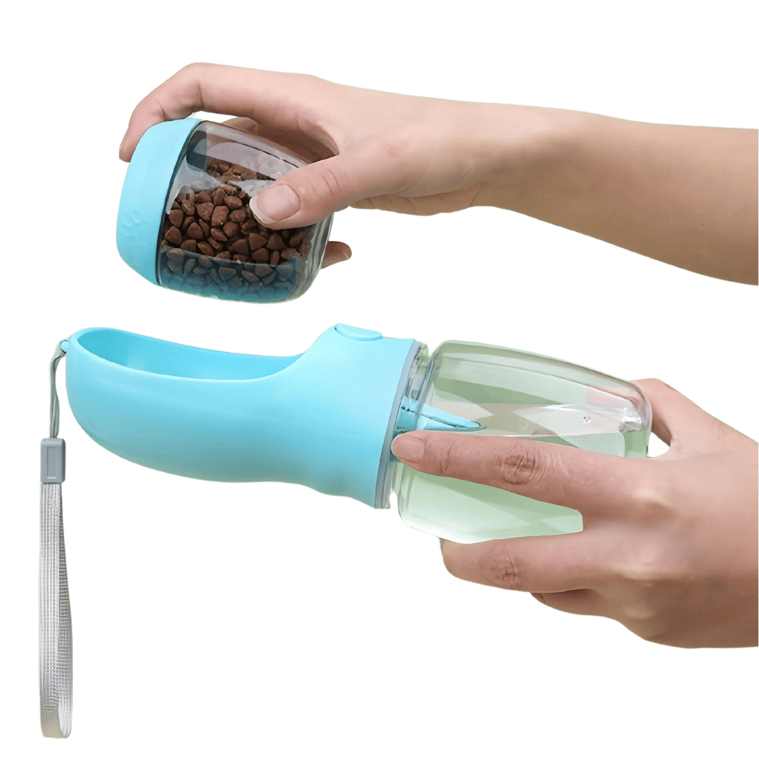 Travel Dog Water Bottle & Food Bowl Container - LifyPet
