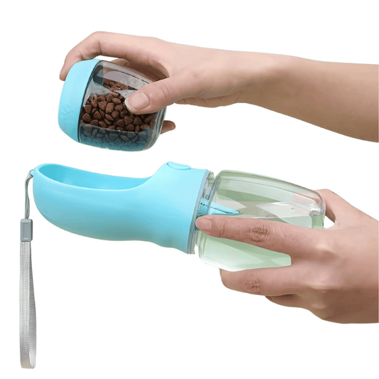 Travel Dog Water Bottle & Food Bowl Container - LifyPet