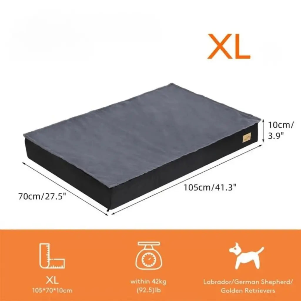 Large Plush Orthopedic Dog Bed Mattress with Comfort Cover