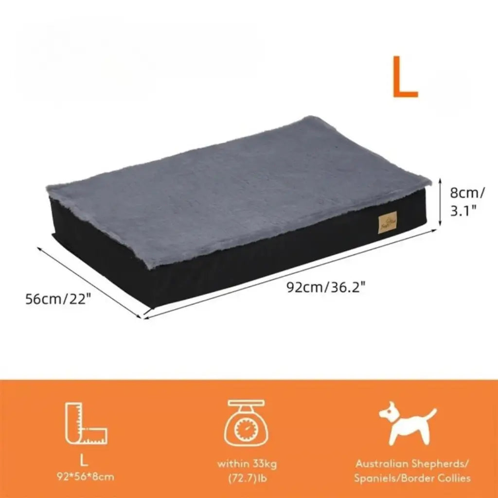Large Plush Orthopedic Dog Bed Mattress with Comfort Cover