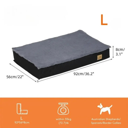 Large Plush Orthopedic Dog Bed Mattress with Comfort Cover
