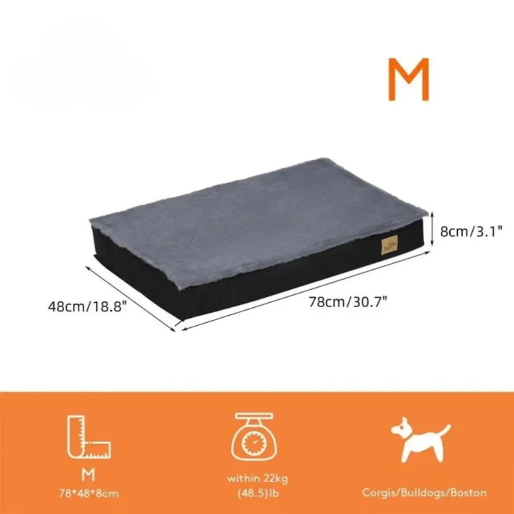 Large Plush Orthopedic Dog Bed Mattress with Comfort Cover