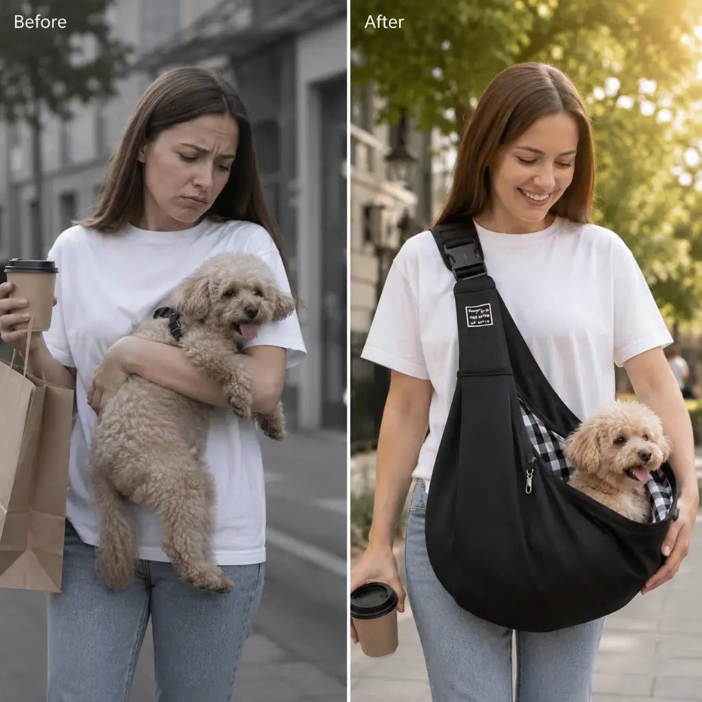 Padded Pet Sling Carrier Bag