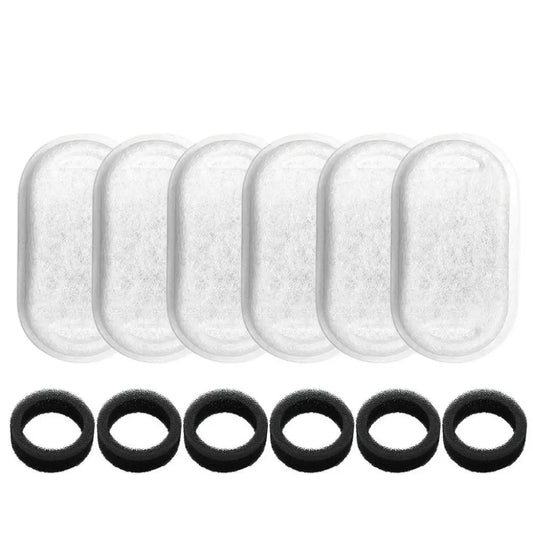 Pack of 6 Replacement Filters for Stainless Steel Cat Water Fountain (2.2L & 3.2L)