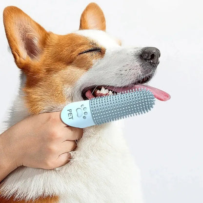 Soft Silicone 360° Finger Toothbrush for Dogs