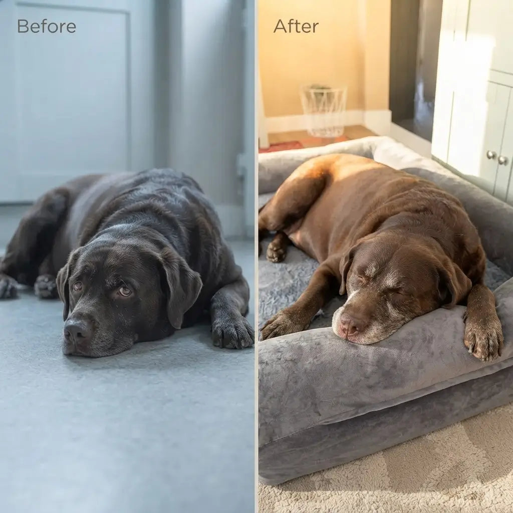 Large Comfort Dog Bed | Waterproof, Plush Sofa Pet Mattress