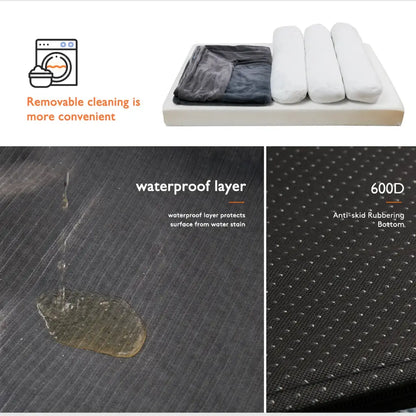 Large Comfort Dog Bed | Waterproof, Plush Sofa Pet Mattress