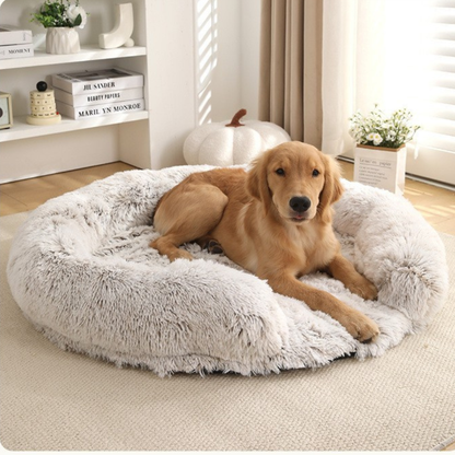 Comfy Orthopedic Dog Bed with Pillow for Calming Support