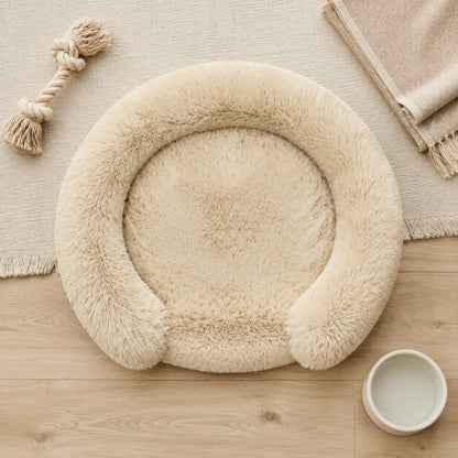 Comfy Orthopedic Dog Bed with Pillow for Calming Support
