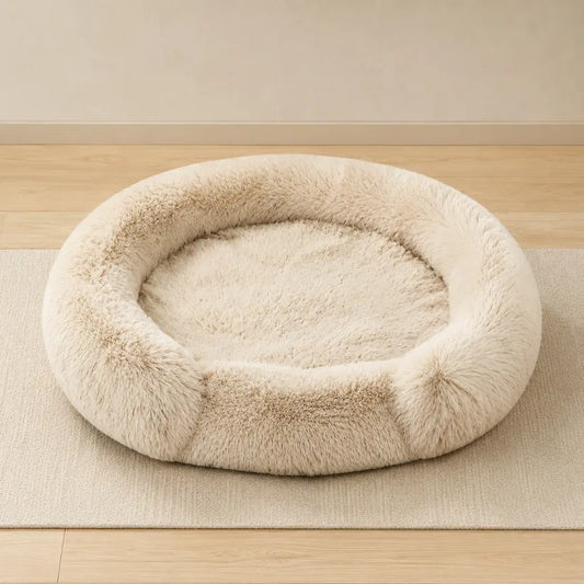 Comfy Orthopedic Dog Bed with Pillow for Calming Support