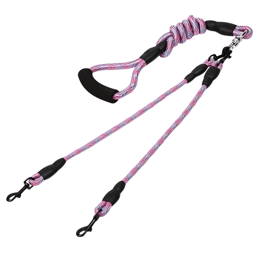 Durable Dual Dog Leash with Tangle Free Swivel & Comfort Grip - LifyPet
