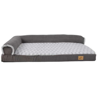 Large Comfort Dog Mattress | L-Shaped with Soft Fleece Cover