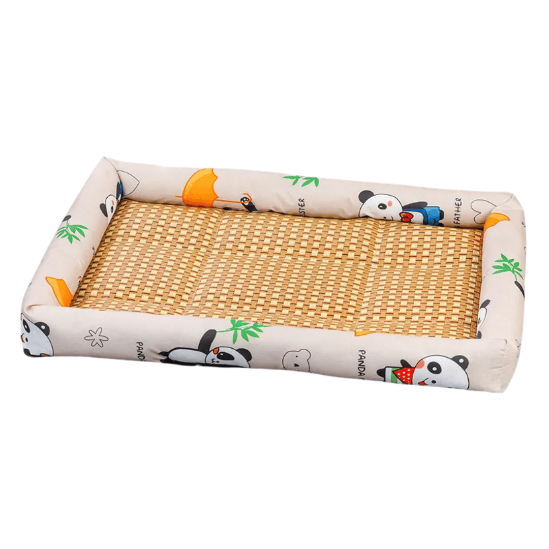 Comfy Wicker Pet Bed for Dogs and Cats