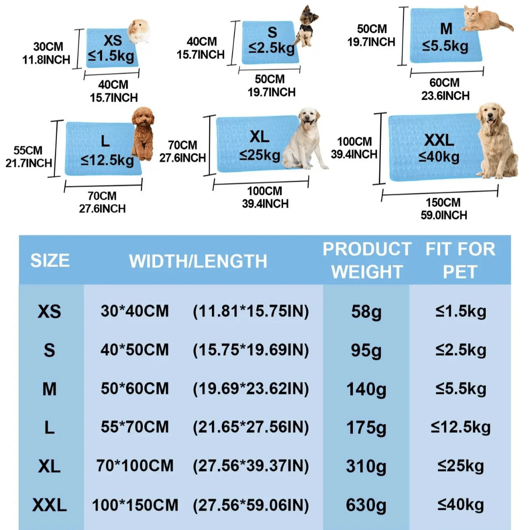 Comfortable Pet Cooling Pad | Washable Dog Mat