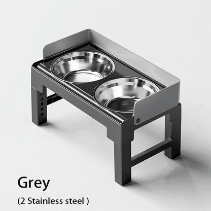 Elevated Pet Feeder with Stainless Steel Slow Feed Bowls