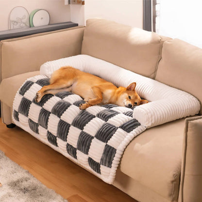 Soft Plush Pet Sofa Cover with Pillow for Small Pets