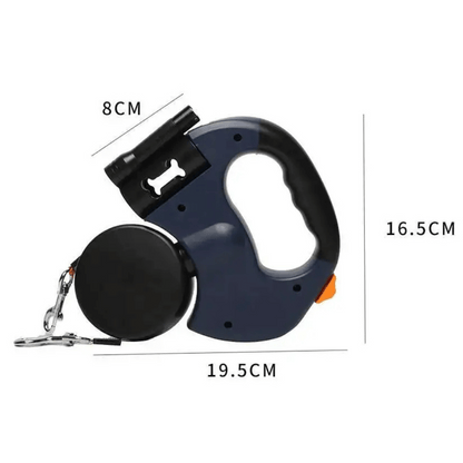 Long Adjustable Pet Leash with Light & Tangle Free Clip