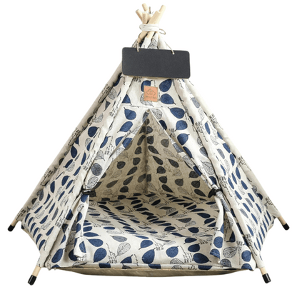 Cozy Small Pet Teepee House with Soft Washable Pad
