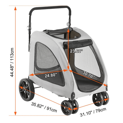 Large Pet Stroller for Big Dogs up to 72kg
