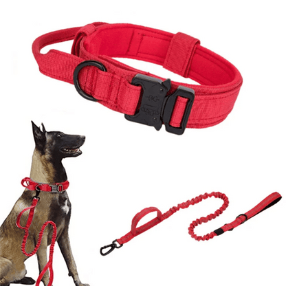 Strong Tactical Dog Collar and Leash Set for Big Dogs