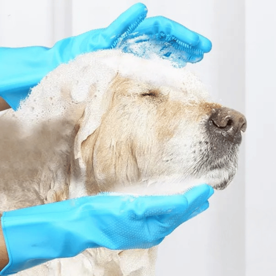 Waterproof Pet Bathing Gloves for Easy Grooming