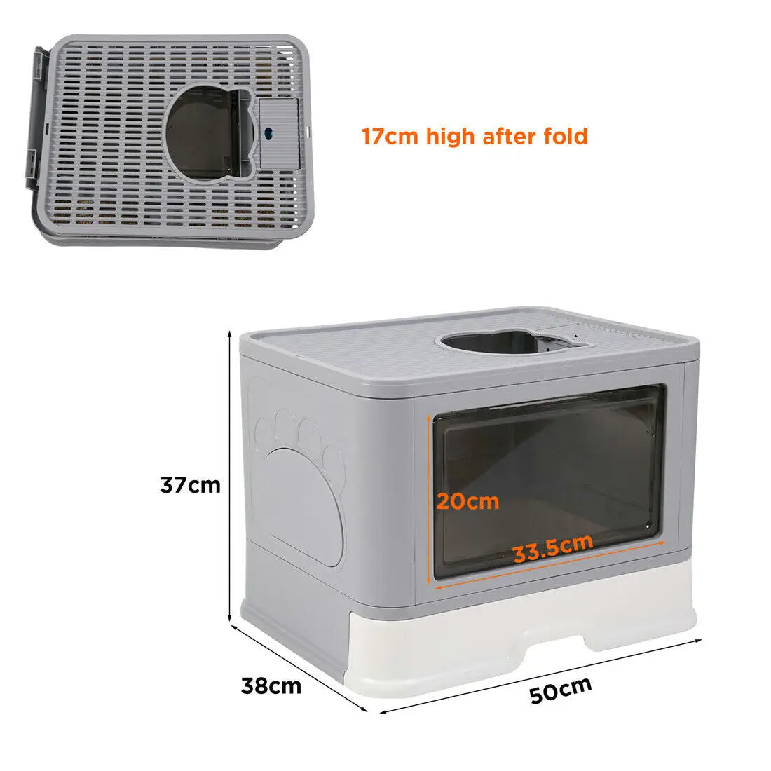 Large Hidden Cat Litter Box with Storage & Scoop