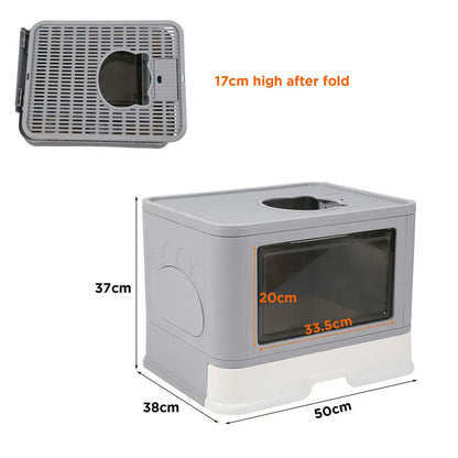 Large Hidden Cat Litter Box with Storage & Scoop