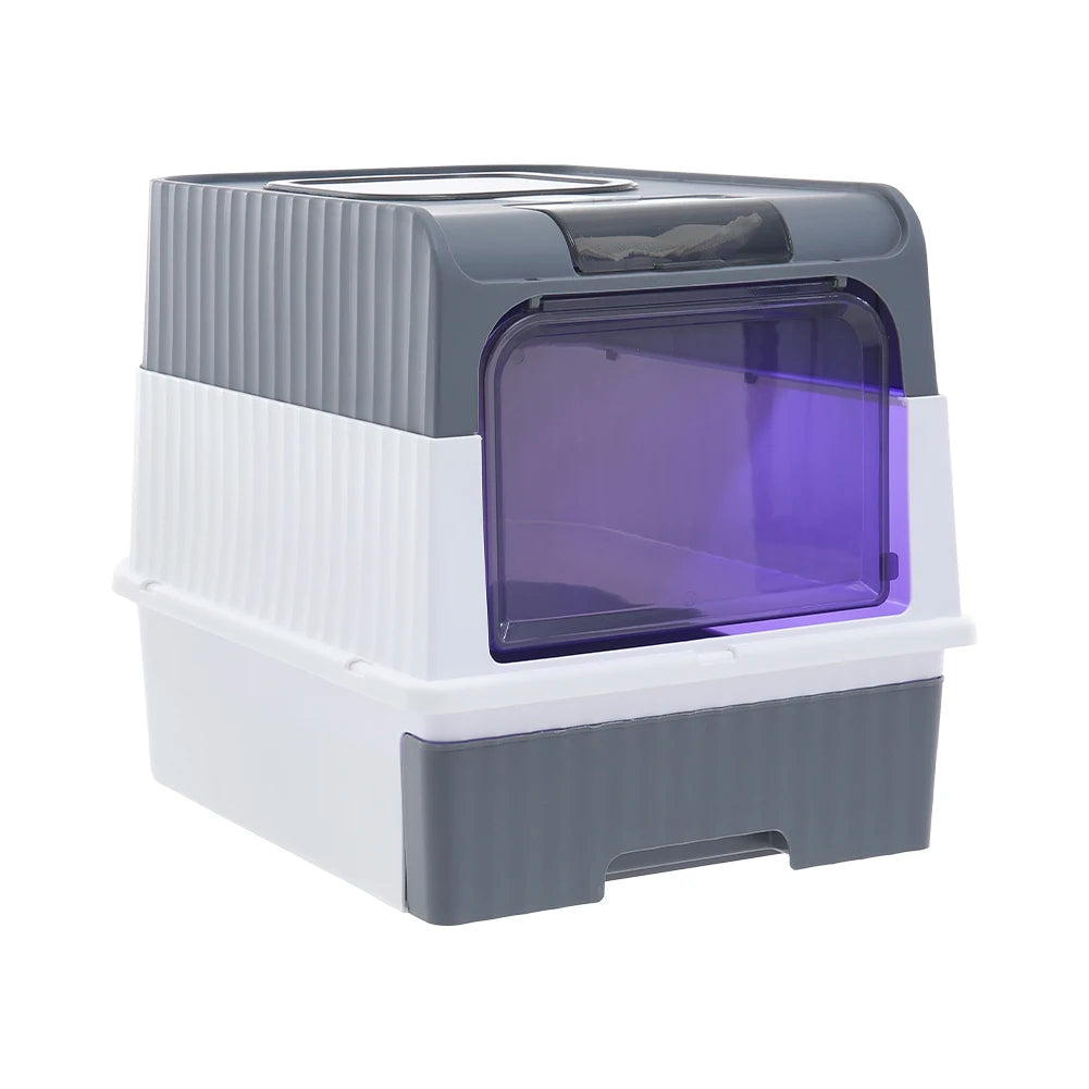 Odor Control Cat Litter Box with Easy Clean Tray