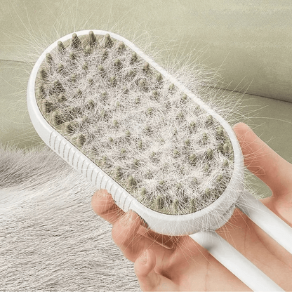 Dual Action Pet Brush with Spray for Massage Detangling