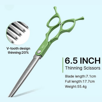 Premium Pet Grooming Scissors Set with Comfort Grip